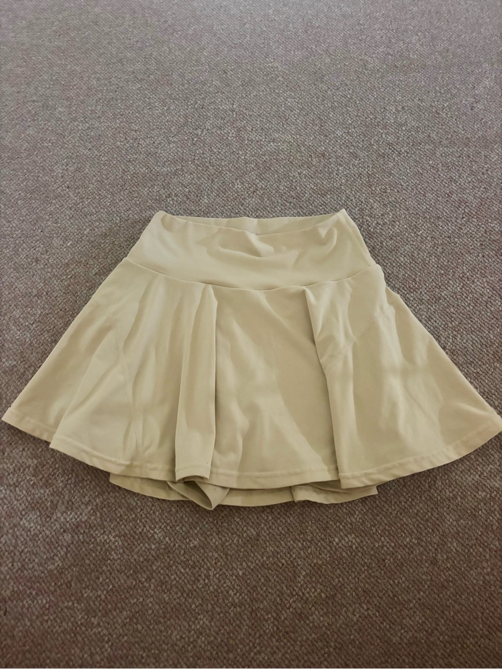 Flattering Light Yellow Circle Skirt with Wide Waistband